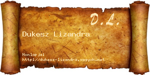 Dukesz Lizandra névjegykártya